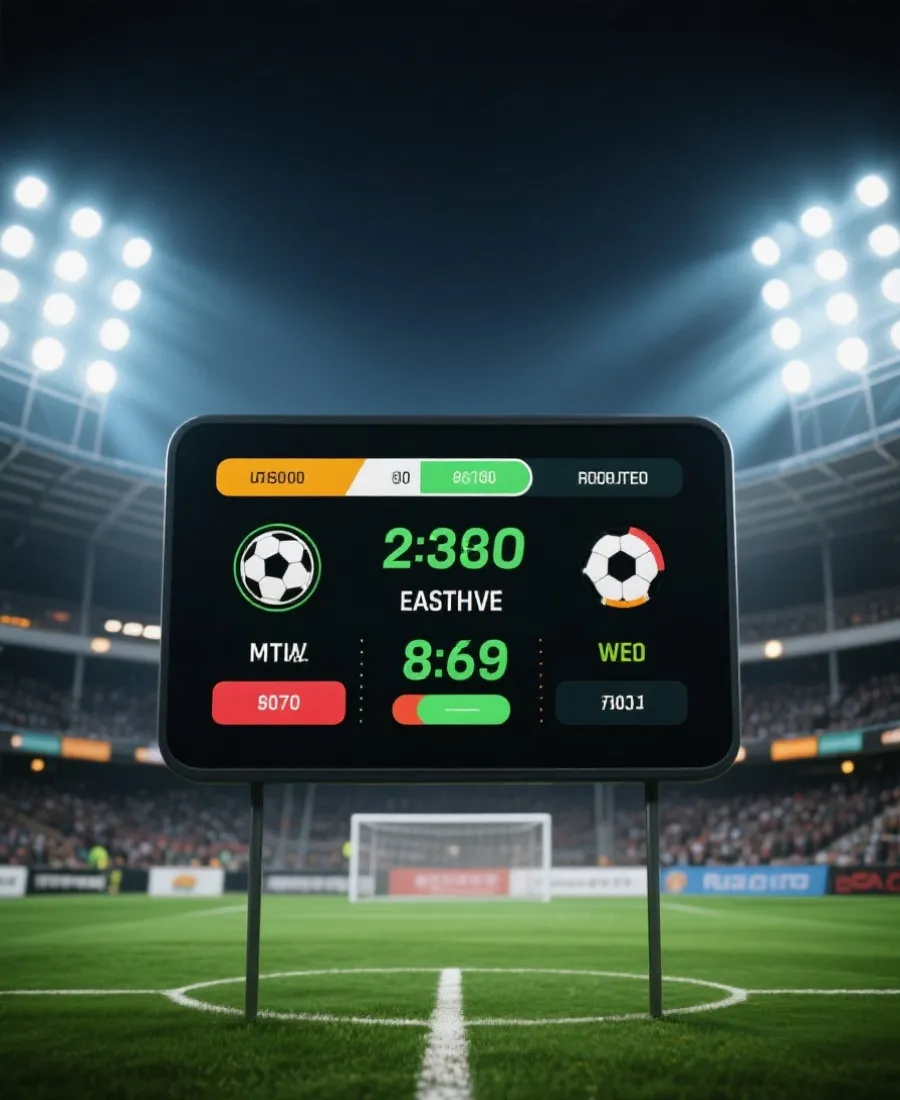 世界杯实时比分可视化界面示意图